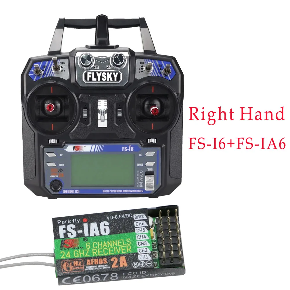 FS-I6 and FS-IA6 1 шт. FlySky FS-i6 2,4G 6ch передатчик+ FS-iA6B приемник системы ЖК-экран для радиоуправляемого вертолета(с розничной коробкой - Цвет: FS-I6 and FS-IA6