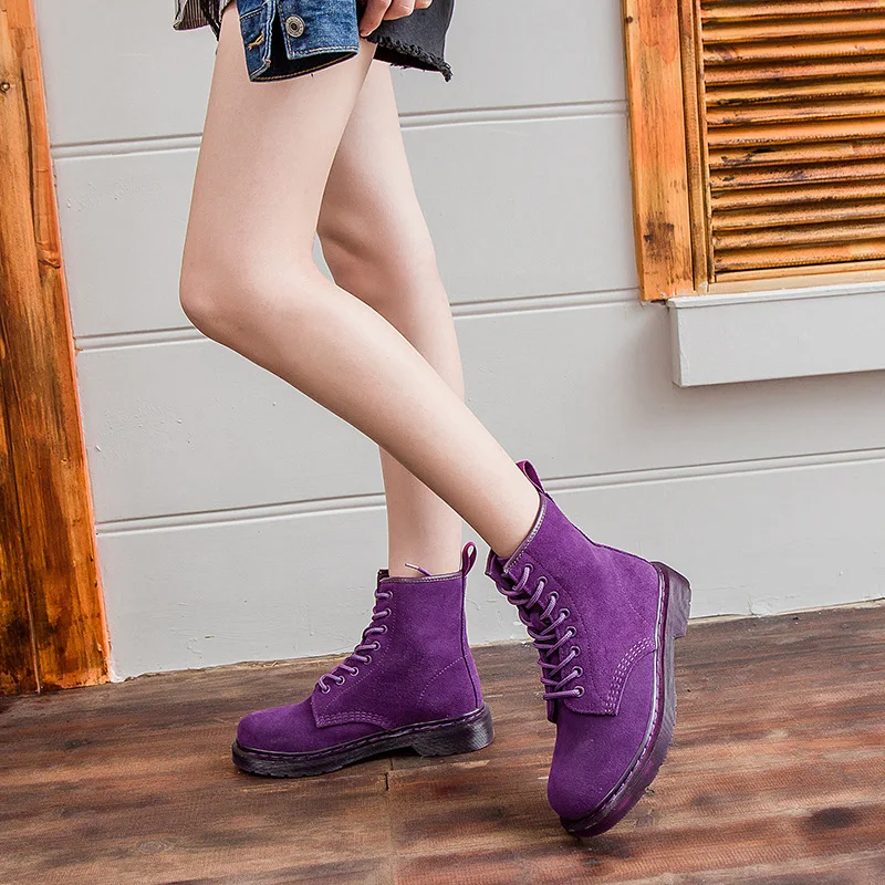 Женские ботинки Ботинки Martin из натуральной кожи для женщин повседневная обувь Dr.