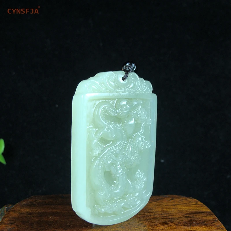 Подвеска CYNSFJA из натурального нефрита мужские счастливые амулеты дракон нефрит
