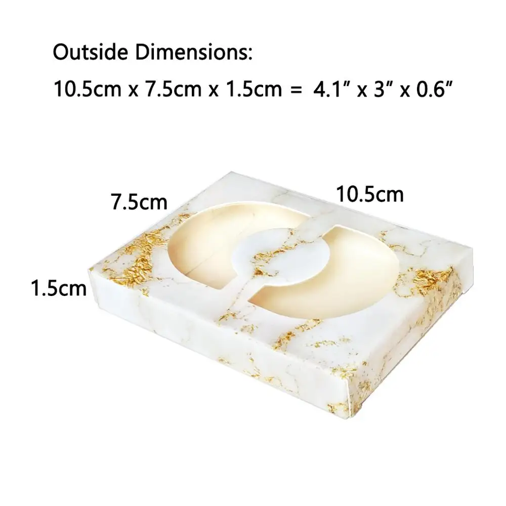 50 больших бумажных коробок для ресниц упаковка защита 10-28 мм Золотые Мраморные