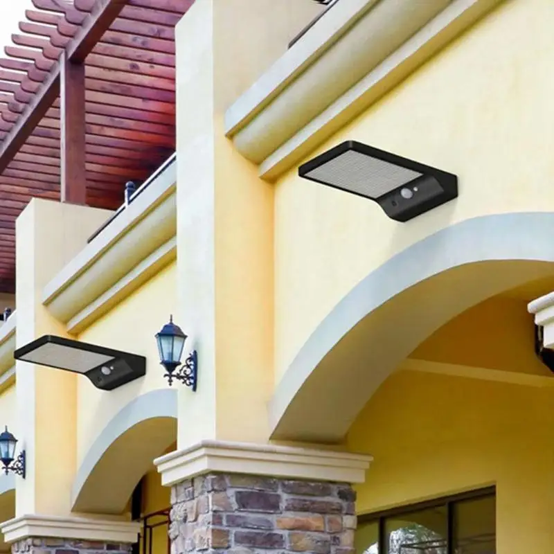 Уличная лампа на солнечной батарее настенный светильник с пассивным ИК датчиком