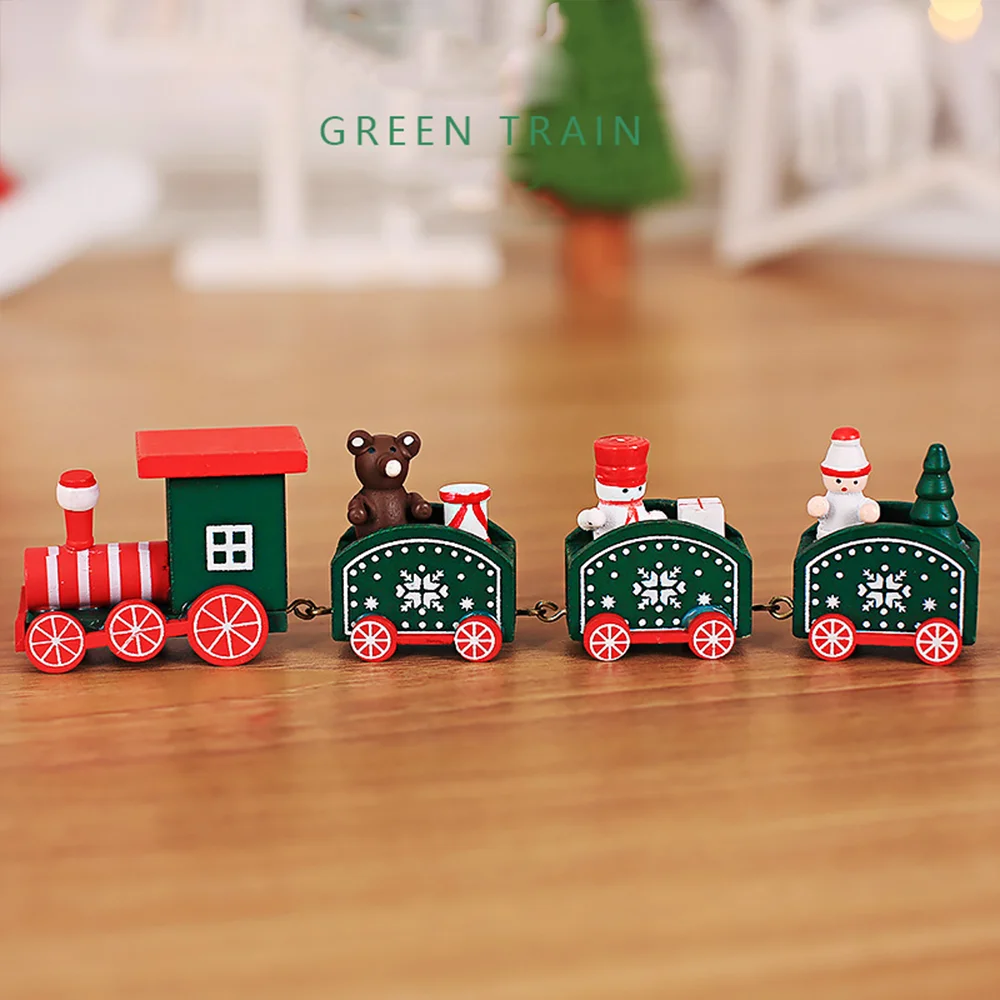 

Natal Navidad Natale Christmas Decorations For Home Ornament Hanging Creative Christmas Decorations Wooden Train For Children