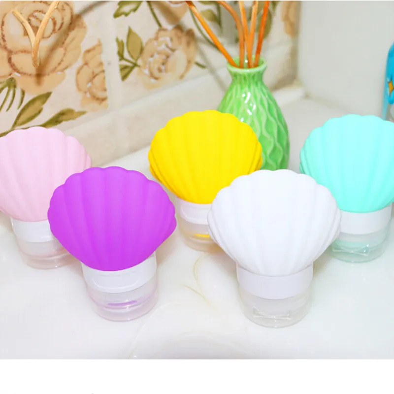 1 шт. силиконовая выдавливаемая дорожная бутылка форма морской раковины пустой