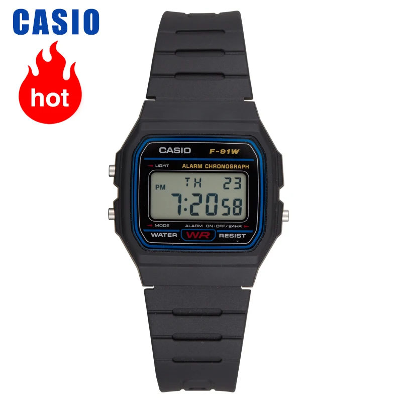 Оптическими зумом Casio Часы Модные square электронные часы F 91W 1|Мужские часы| |