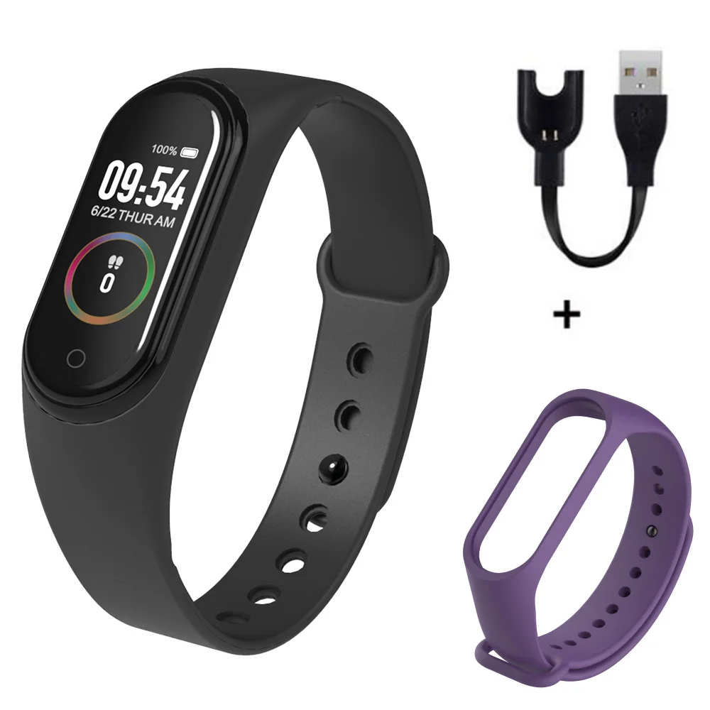 L 20 шт./лот M4 браслет Smartband браслет часы монитор сердечного ритма фитнес трекер Спорт 4 активности Android Ios - Цвет: L