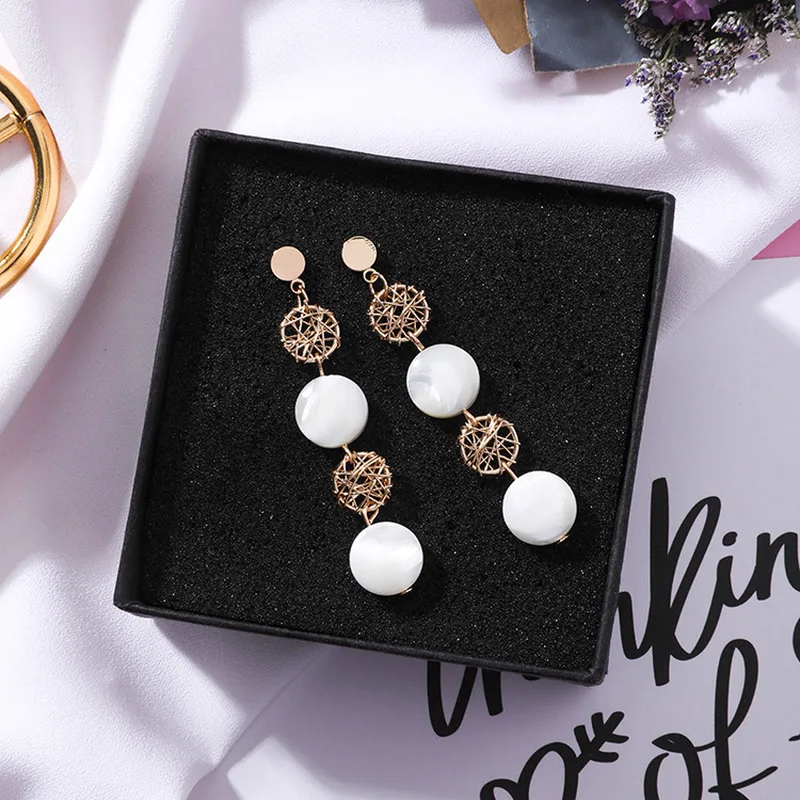 2018 Новые простые корейские милые персонализованные серьги капли ветровая