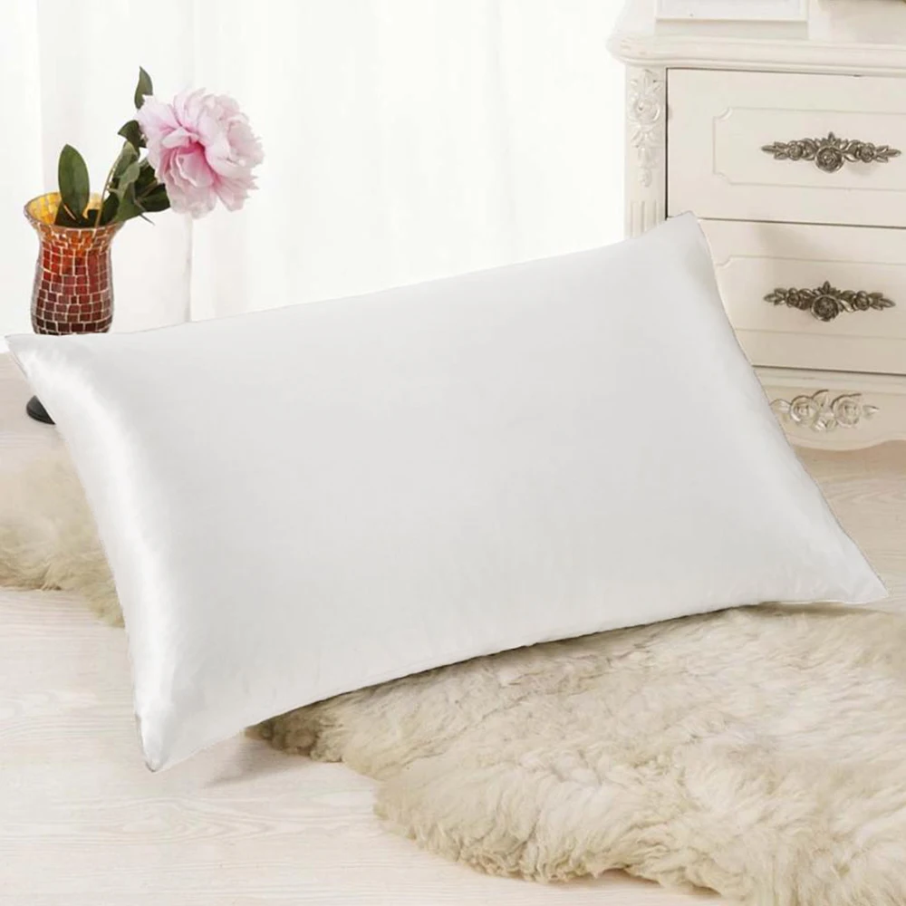1/2 шт. чехол для подушки мягкий 100% натуральный атласный здоровой стандартной