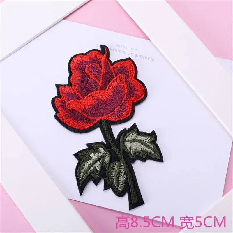 1 шт. Новое поступление нашивки в виде цветков розы аппликация для вышивки одежды