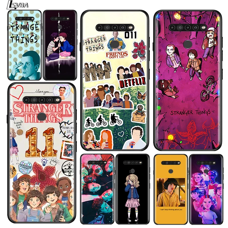 Чехол для телефона с надписью очень странные дела LG G8 G8S G8X V30 V35 V40 V50 V60 ThinQ Q60 K40 K50 K30