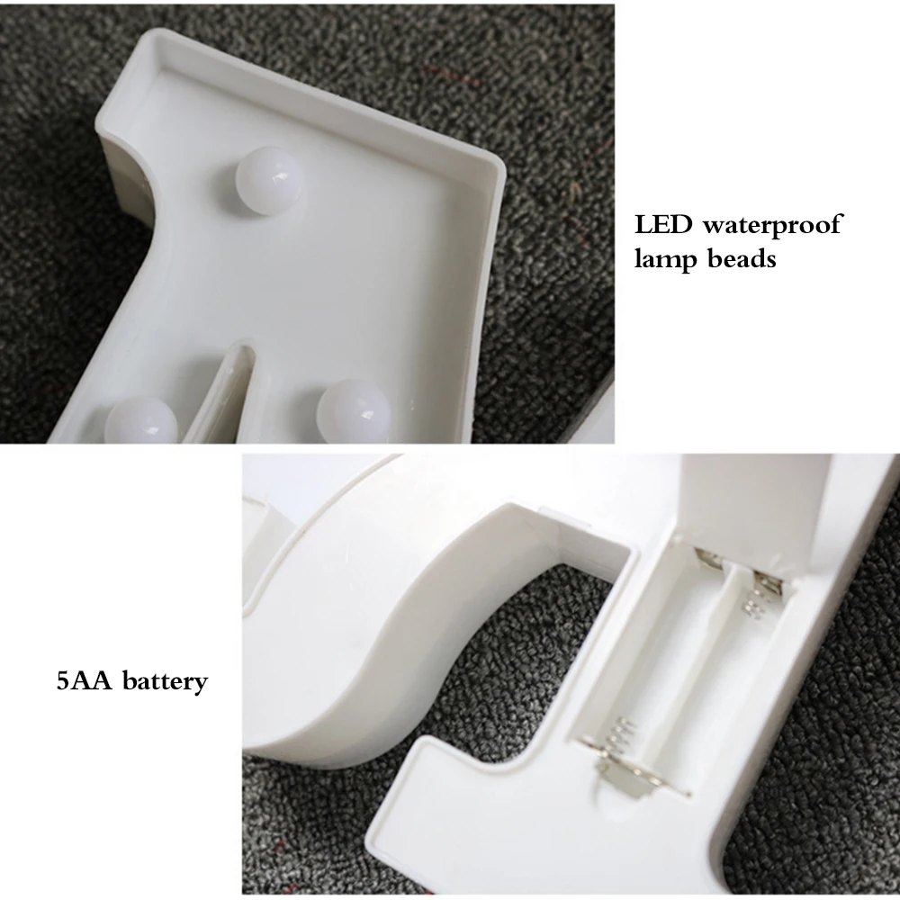 Светодиодный буквенный знак 26 Алфавит ночник Свадьба День Рождения Вечеринка на