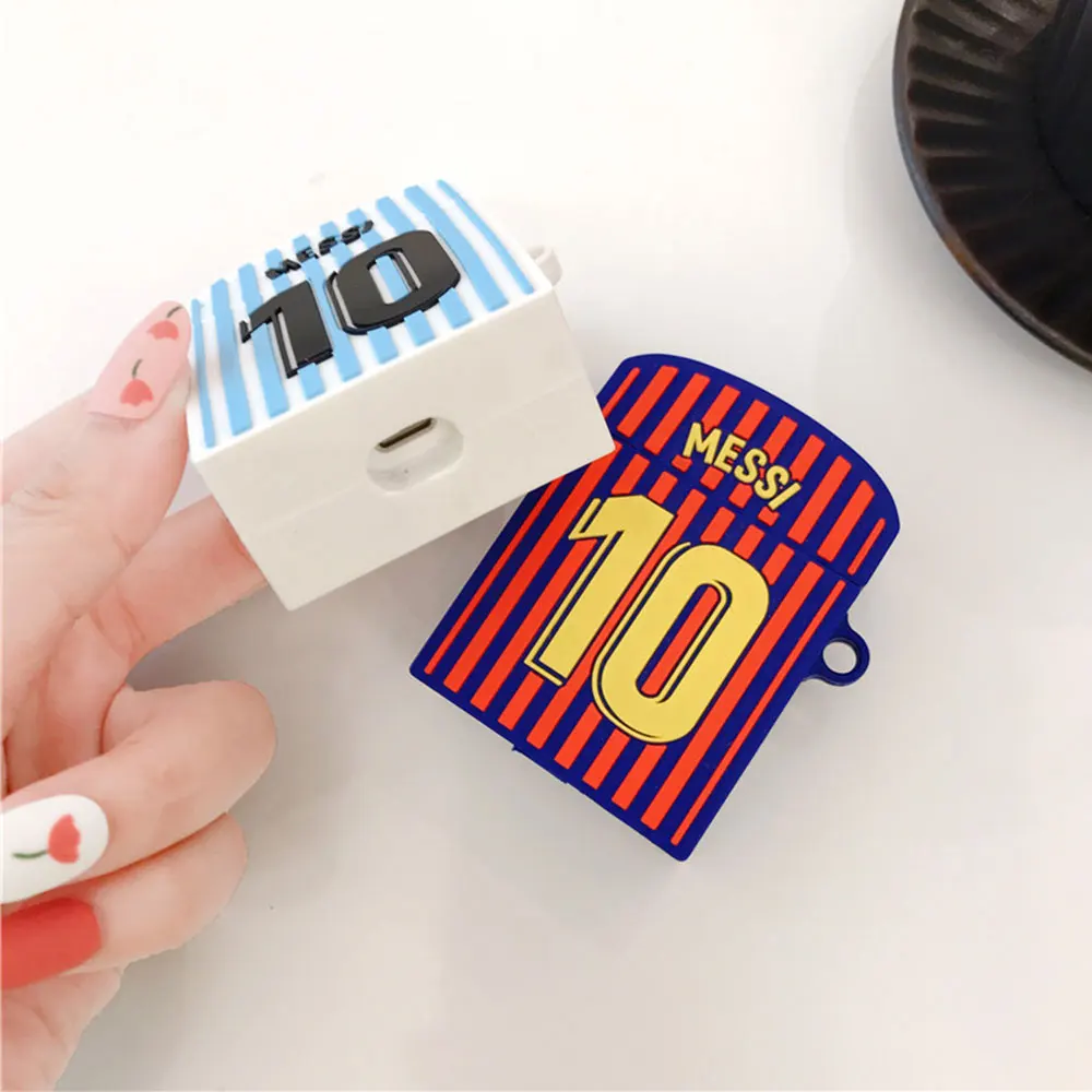 Крутой Футбол Аргентина Месси № 10 Джерси корпусы гарнитурные для Apple Airpods 1/2 силиконовый защитный чехол для наушников Аксессуары