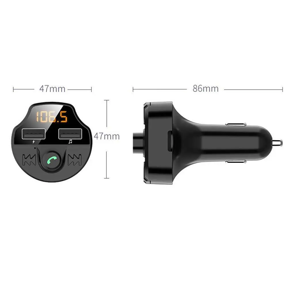 Автомобильный Fm передатчик Bluetooth 5 0 MP3 плеер модулятор адаптер напряжения