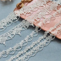 free shipping white water soluble embroidery polyester lace trims trimmings diy handmade household sewing accessories