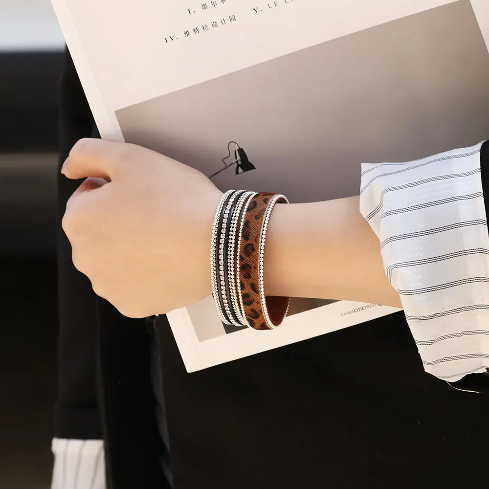 2020 модный браслет из искусственной кожи с конским волосом Женский винтажный