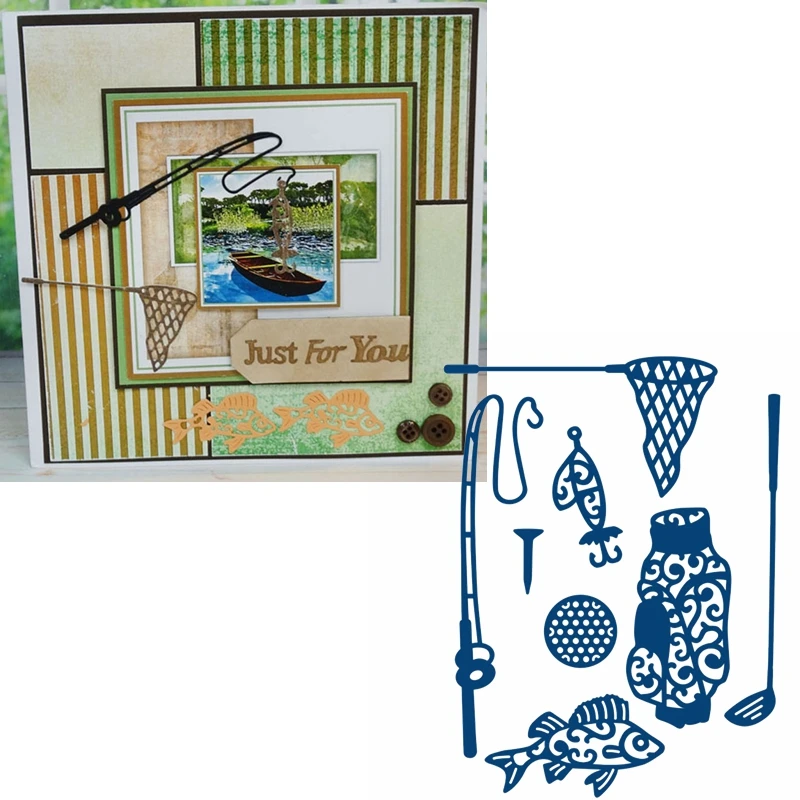 Инструмент для рыбалки и гольфа металлические трафареты резки инструмент