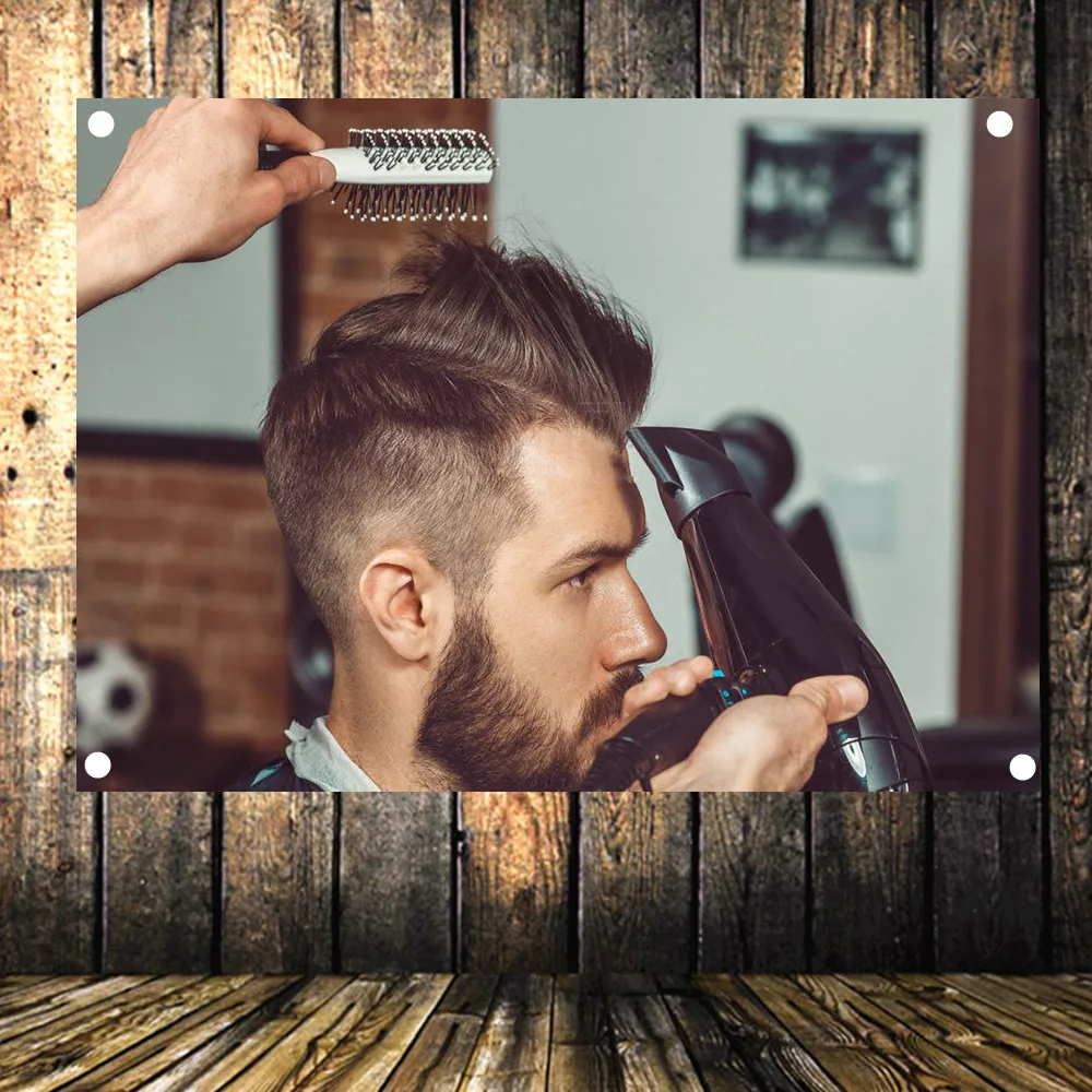 В винтажном стиле На холсте парикмахерской украшения воздуха Салон Татуировки