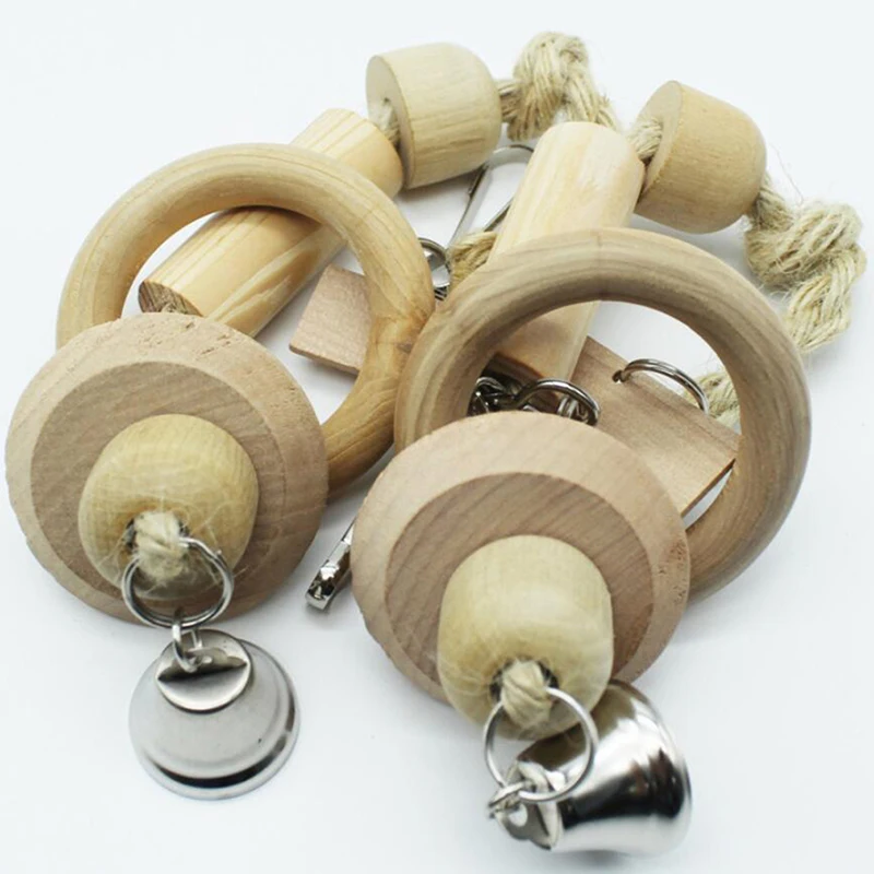 Натуральная древесина птица попугай клетка лестница для скалолазания станция