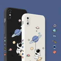 planet astronauts soft silicon case for iphone 12 11 pro max 12 mini 7 8 6 s plus x xs max xr se2 color straight edge phone case