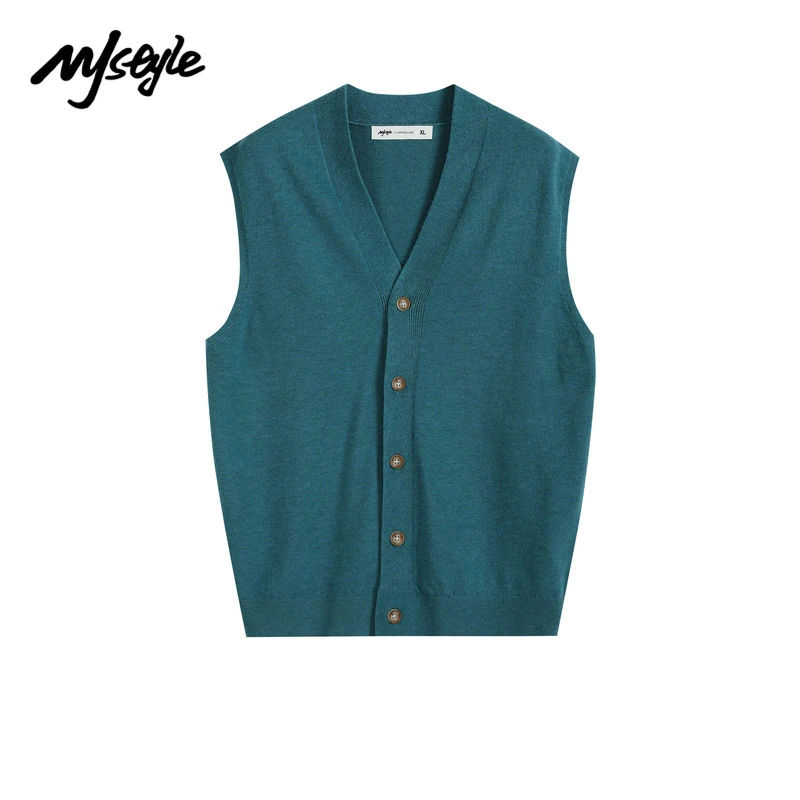 

MJstyle 2021 Мужской винтажный свитер без рукавов, кардиган, вязаные жилеты на пуговицах 721720001