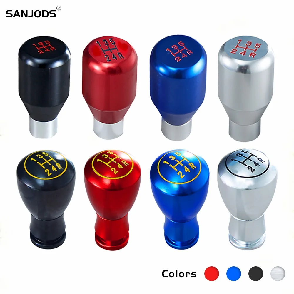 

Gear Shift Knob Universal Aluminum Racing Styling 5 Speed Manual Transmission Shifter Lever Knobs Golf 4 Auto Replacement Parts