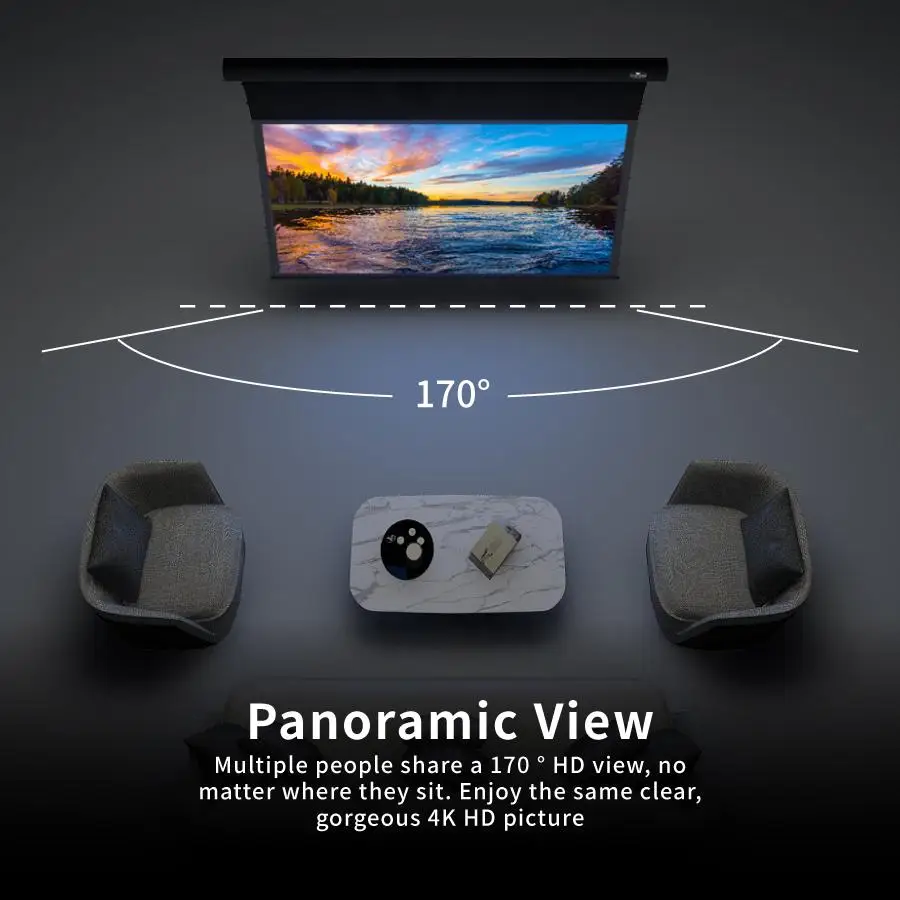 VIVIDSTORM 110 дюймов PRO Slimline моторизованный потолочный проекционный экран CLR