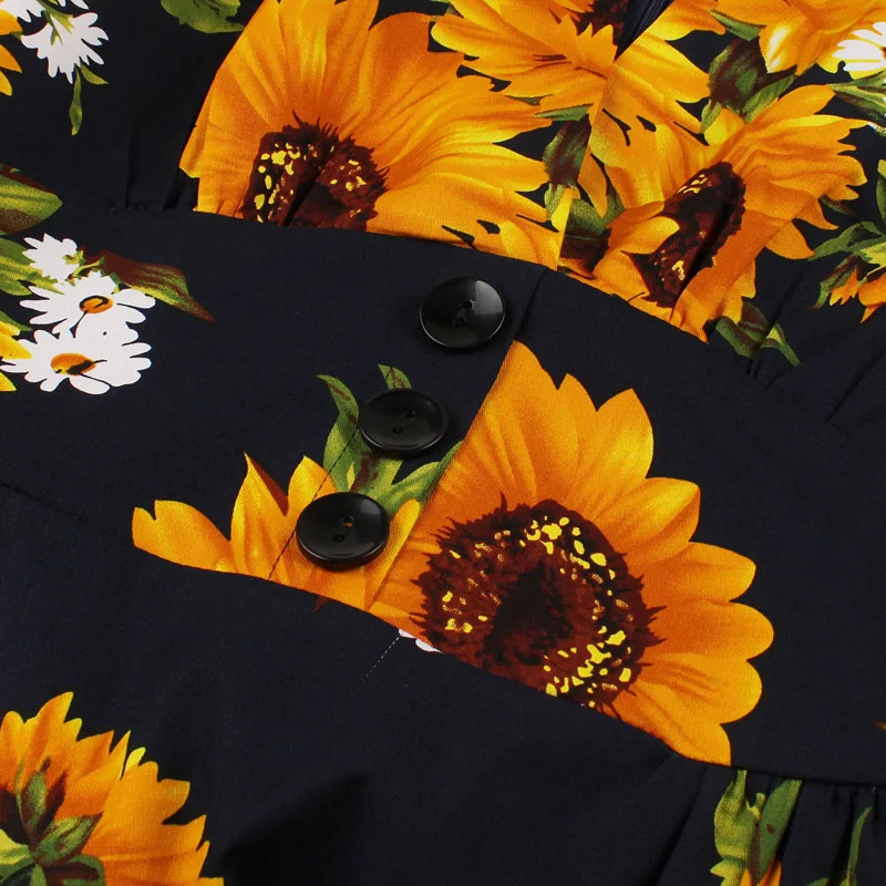 Женское винтажное платье Tonval облегающее с V-образным вырезом и цветочным принтом