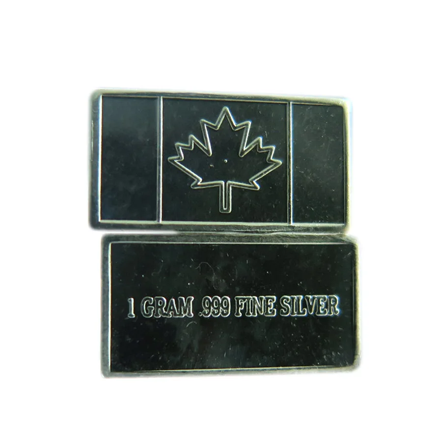 1 г. 999 тонкая серебряная панель канадский флаг из чистого серебра копия коллекции