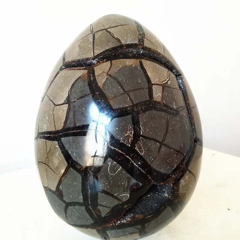 Гигантский натуральный жеод кристаллы яйцо Septarian камень Дракон яйца Идеальный