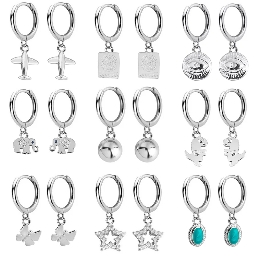 Новые маленькие Подвесные серьги ElfoPlataSi из стерлингового серебра 925 пробы для