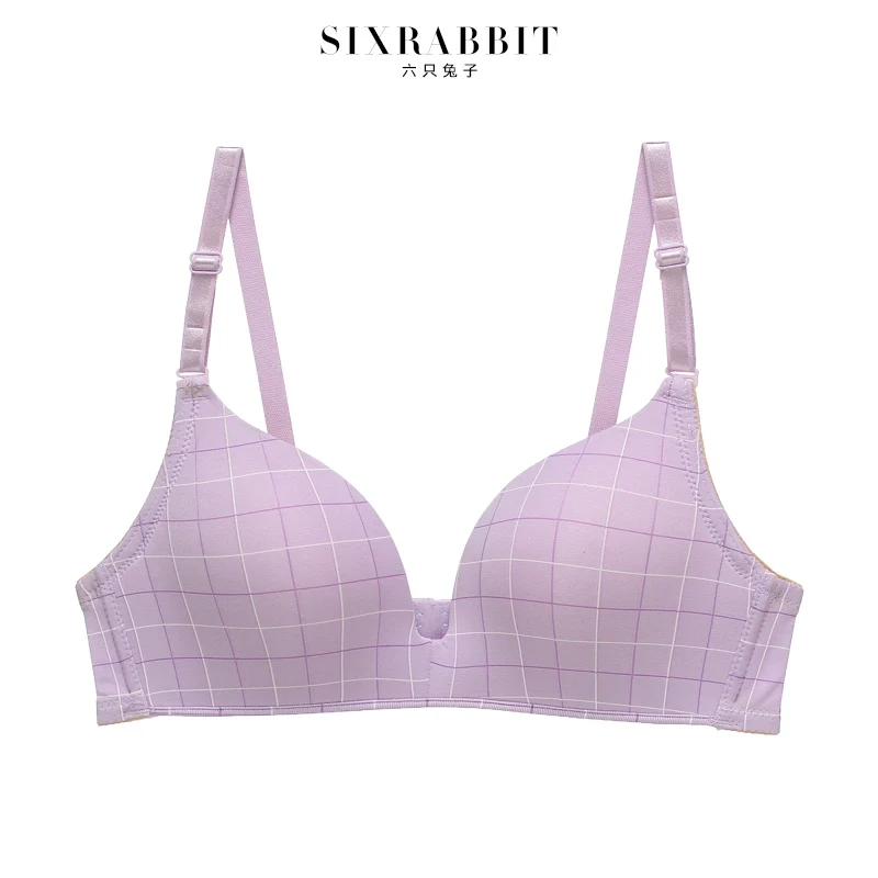 

Sexy lingerie women without steel ring bra small chest gathered thin comfortable unretested girl student bra