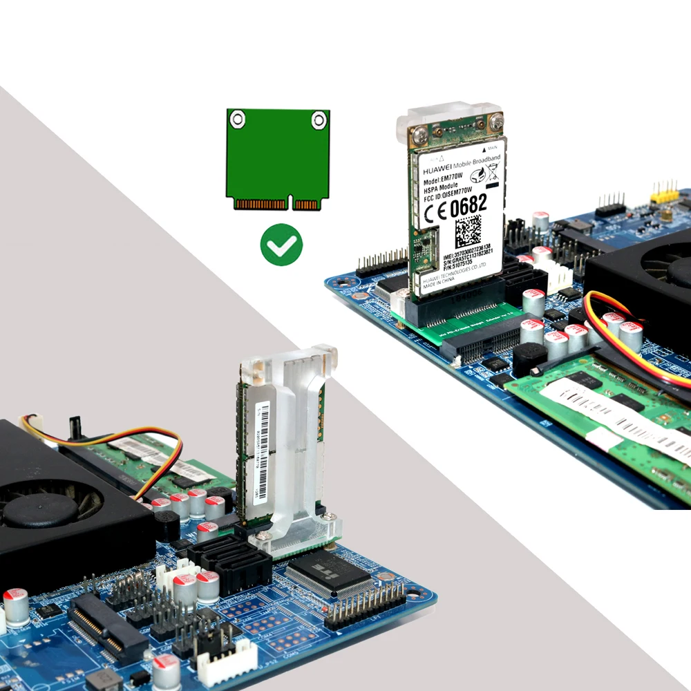 плата расширения qindian mini pci e к мини pci exp