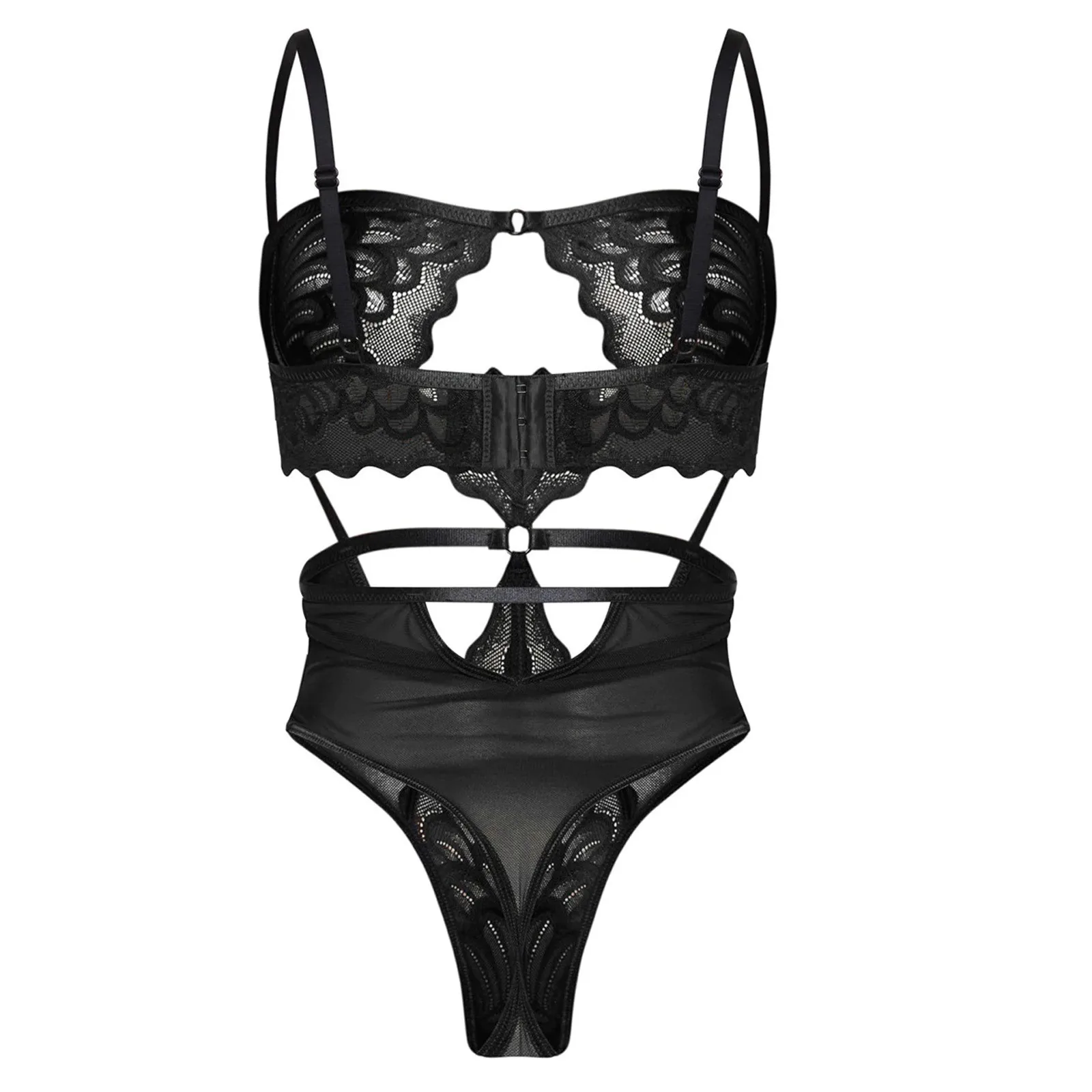 

Sexy See Through Bodysuit Lingerie for Women Black One Piece Bodysuits Thong Lingerie Exotic Teddies Bodysuits Pajamas