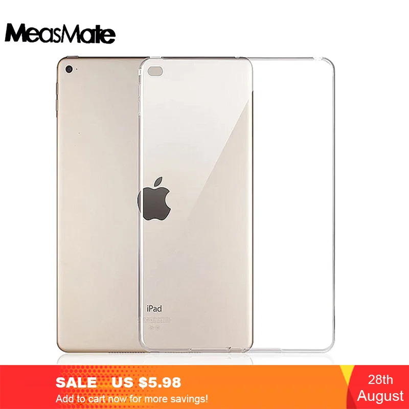 Прозрачный прозрачный кремний TPU чехол для iPad Mini 2 3 4 Чехол Air тонкий планшета pro 10