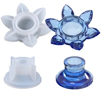 3d lotus candle holder silicone mold epoxy resin mould forms for candle candlestick making tool crafts diy supplies home decor
