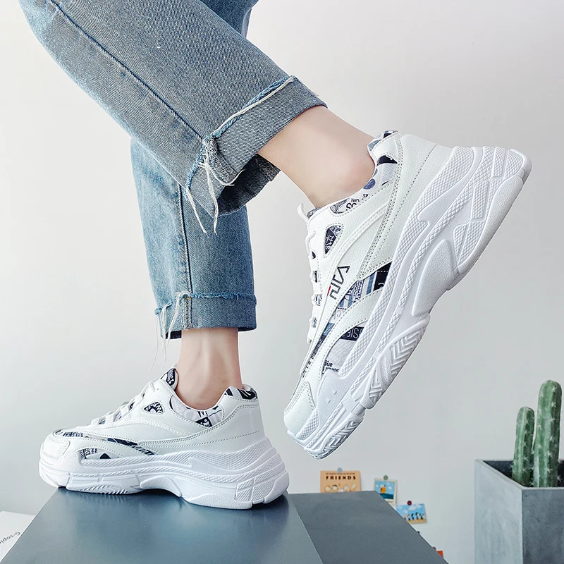 

Large Size 39-47 Trendy Sneakers for Men Sport Shoes Comfortable Men's Running Shoes New Cool Thick Bottom Sports Shoe
