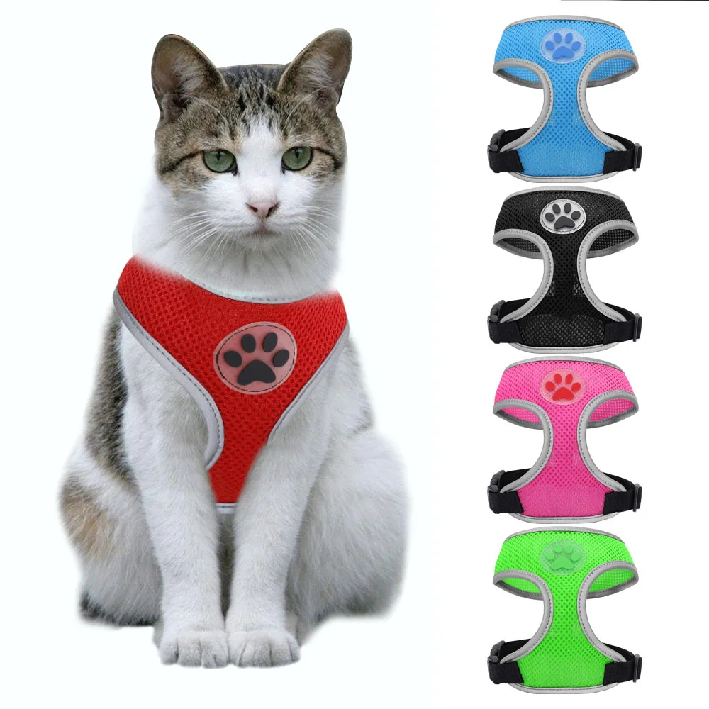 Small Puppy Cat Harness Soft Mesh Dog Kitten Harnesses For Chihuahua French Bulldog Medium Dogs Cats Vest | Дом и сад