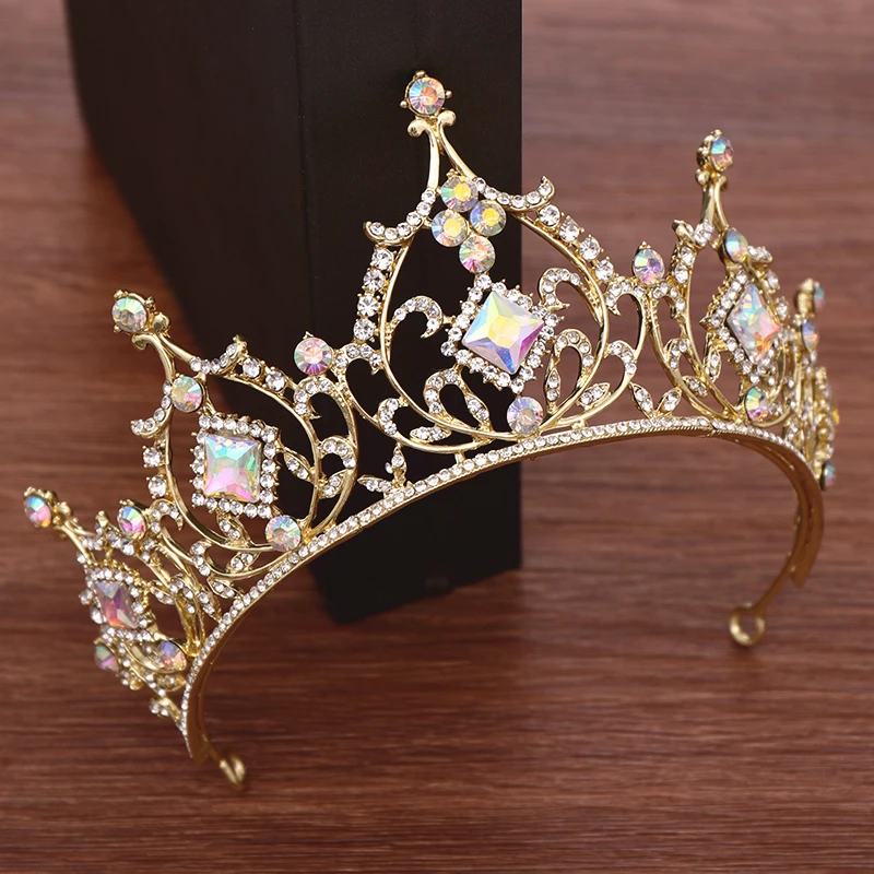

Luxury Rhinestone Crystal Crown Bride Tiara Wedding Hair Accessories Princess Crown Tiara Wedding Headband Bridal Headpiece