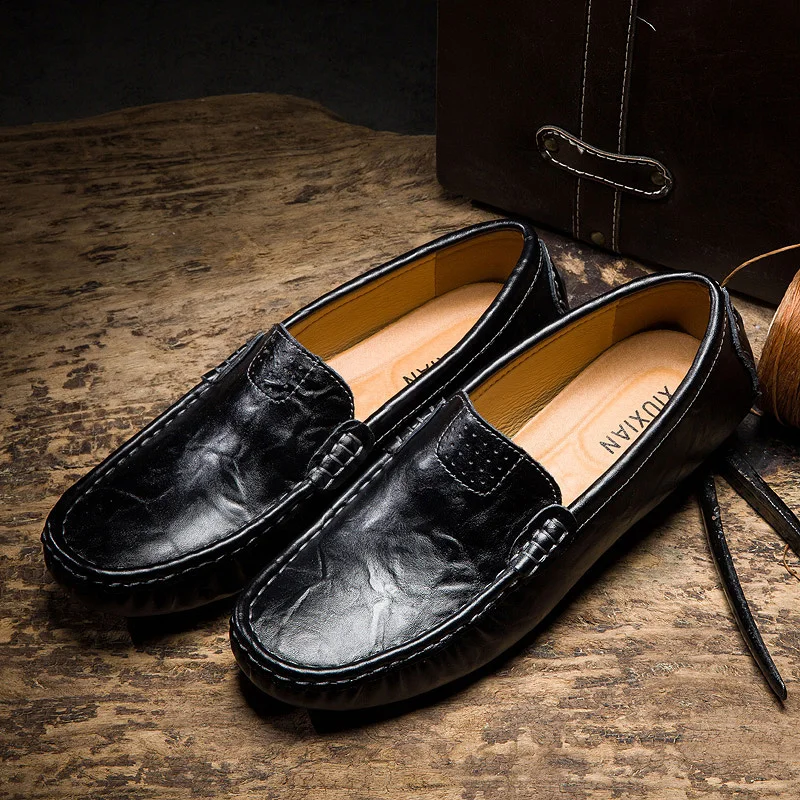Туфли OZERSK мужские из натуральной кожи роскошные брендовые дышащие мокасины без