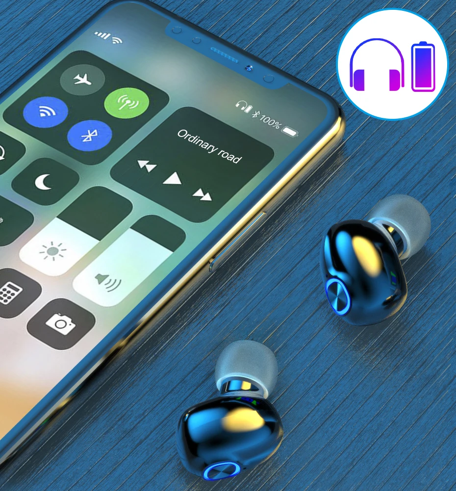 

Gaming Headset S9 TWS Bluetooth Headphones 5.0 Wireless Mini HiFi In-Ear Earphones with Mic