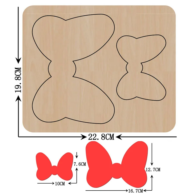 

Bow Knot Butterfly Headband Headdress Hairpin Cutting Mold Wood Dies For Blade Rule Cutter For DIY Leather Cloth Paper Headwear