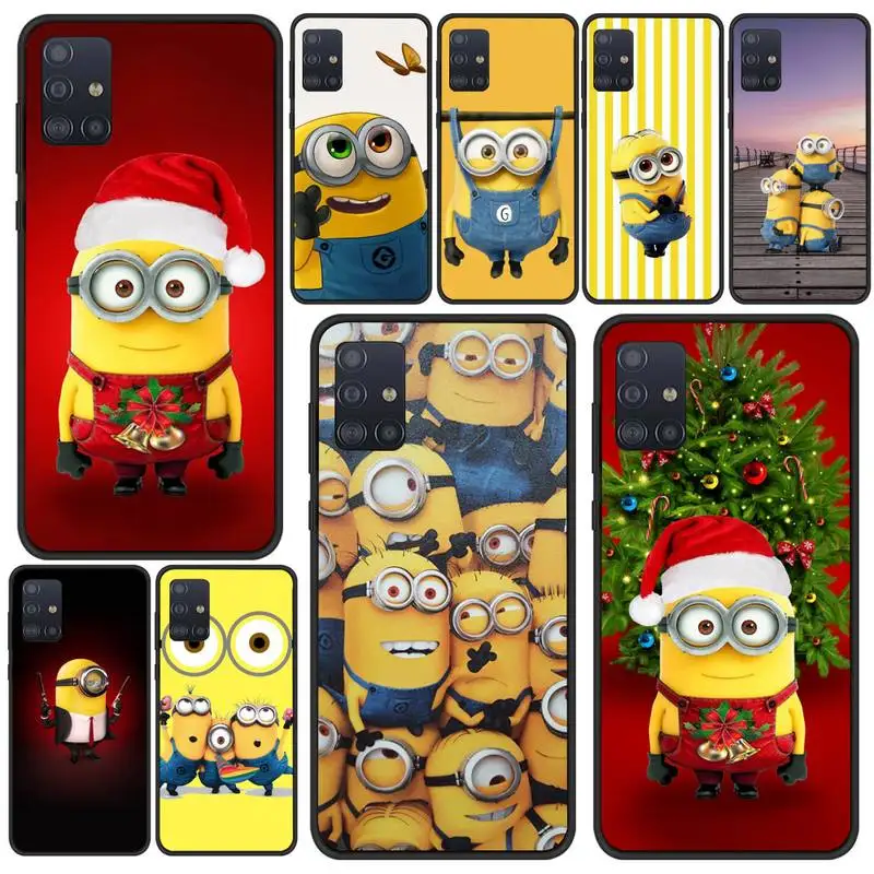 

Cute Cartoon Miniones Phone Case For Samsung S21 S6 S7 Edge S8 S9 S10 S20 Ultra 5G Plus Cover Fundas Coque