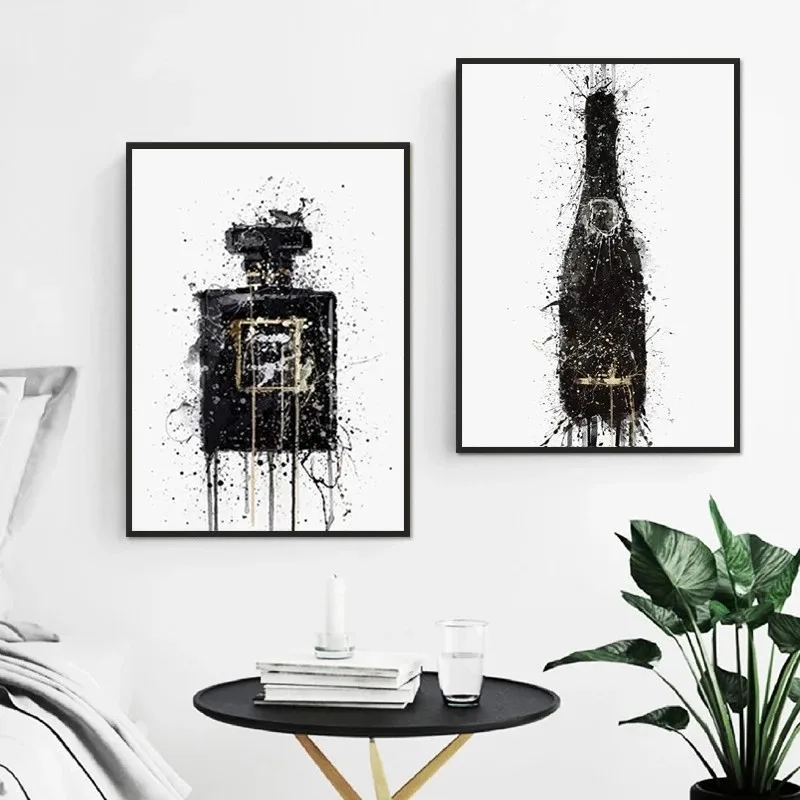 

Fashion Perfume Bottle Oil Paintings Posters and Prints Canvas Paintings Wall Art Pictures for Living Room Decor Cuadros
