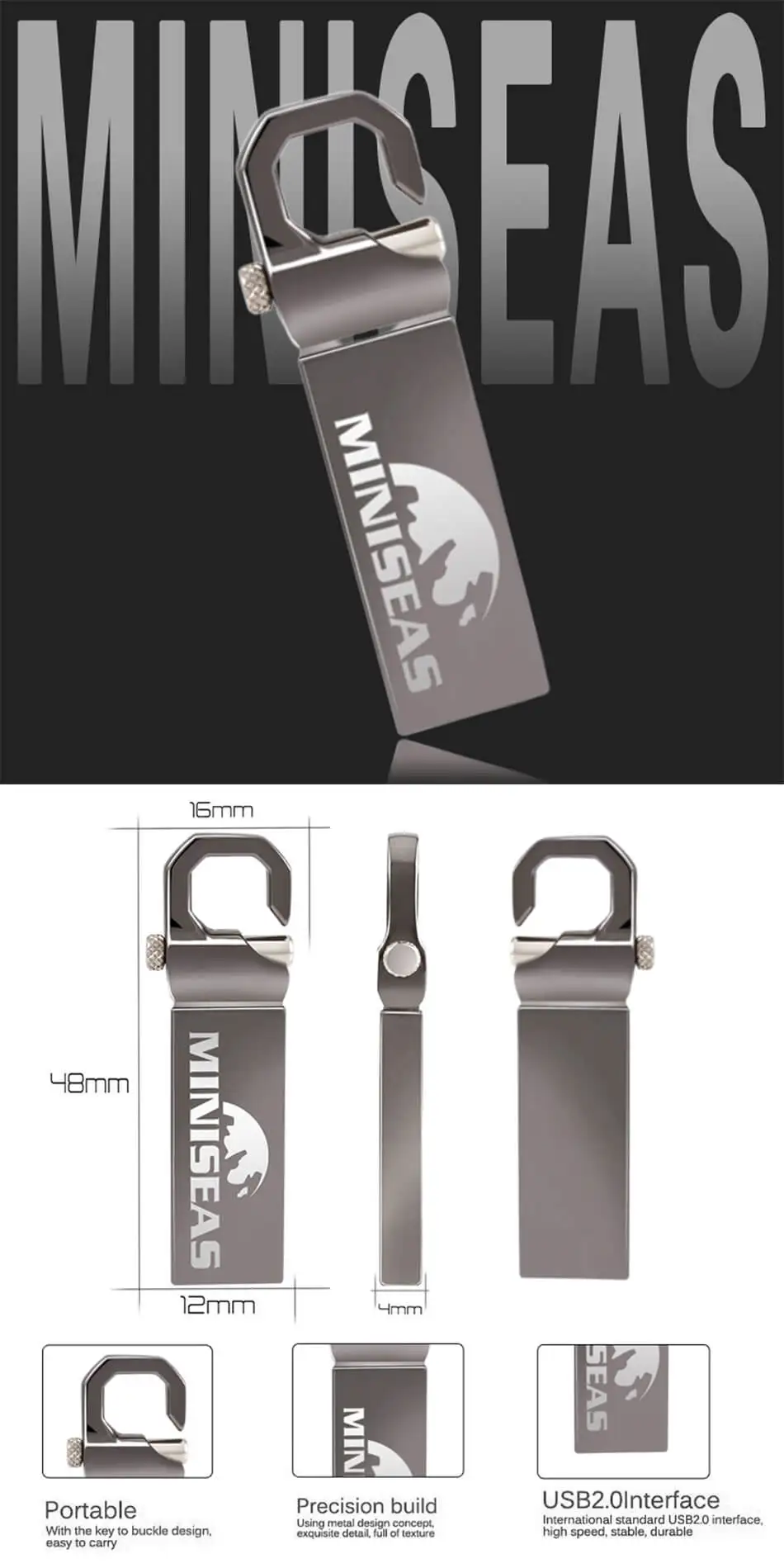 USB флеш-накопитель Miniseas, реальная емкость, высокая скорость, Matel-12, милый, 8 ГБ, 16 ГБ, 32 ГБ, флеш-накопитель, флешка для ПК
