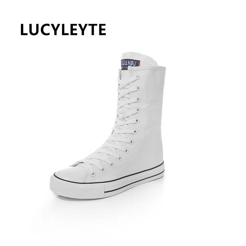 Женские холщовые кроссовки повседневные на плоской подошве со шнуровкой спереди