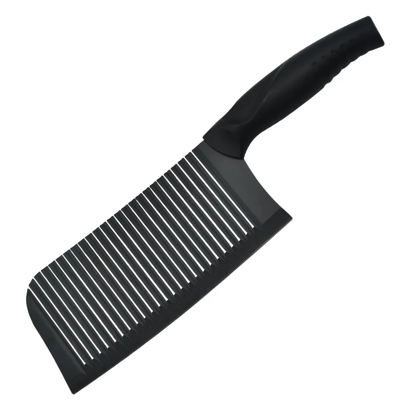 

Wave Pattern Kitchen Knife Black Sharp Stainless Steel Kitchen Knife Non-stick Slicing Knife Household Kitchen Knife