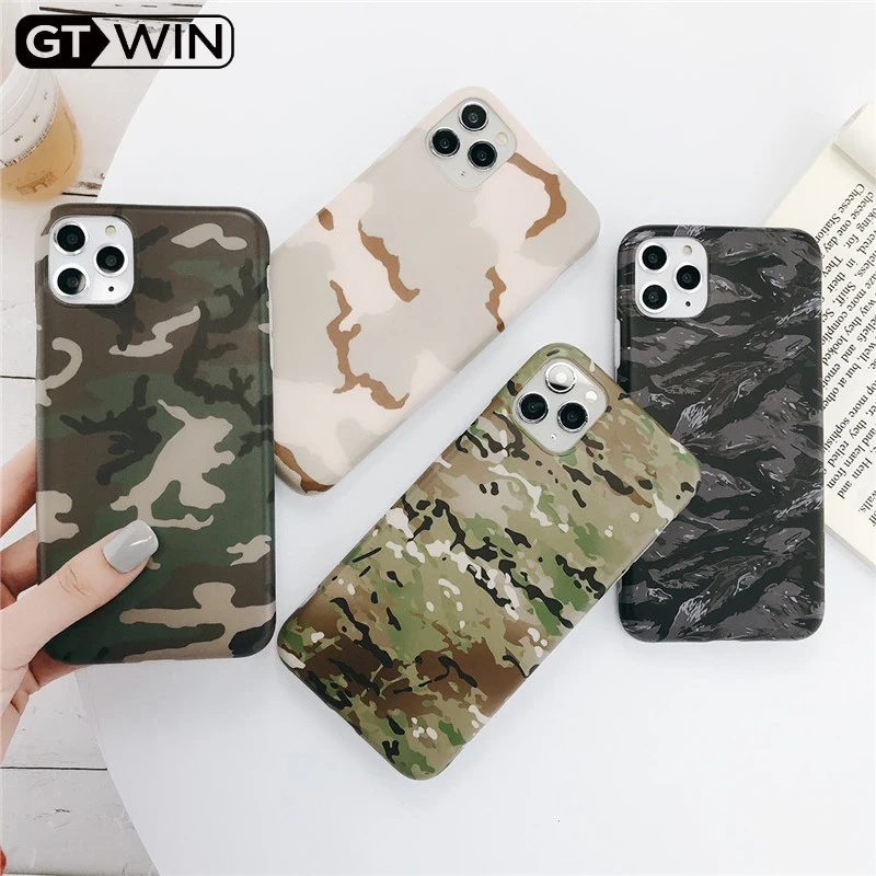 GTWIN для iPhone 11 Pro 6 6S 7 8 Plus армейский зеленый камуфляжный чехол телефона X XS Max XR