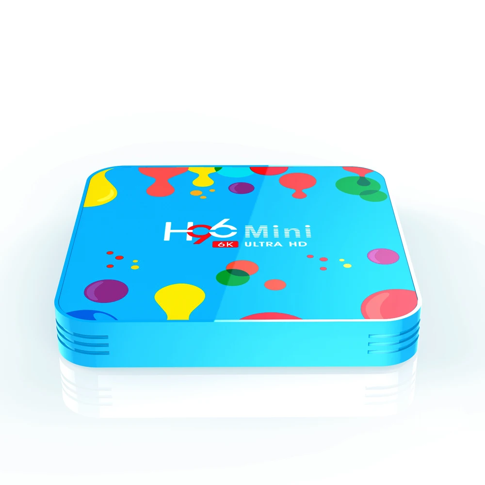 H96 Мини Android 9,0 Smart tv Box 6K H.265 Wifi HD проигрыватель google Youtube телеприставка+ 1 год NEO pro французская IP ТВ подписка