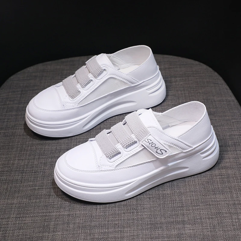 

Net Red Shoes Women's Spring and Summer 2020 New Mesh Breathable Lazy Double Purpose All-match Hook and Loop Platform Shoes