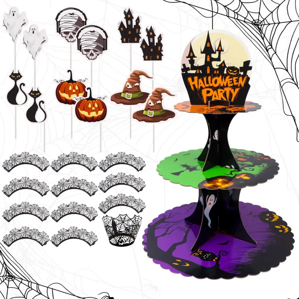 

3-уровневая подставка для торта на Хэллоуин