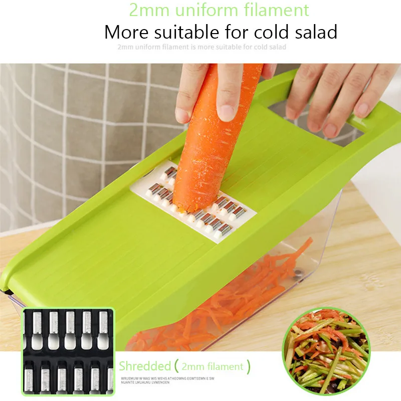 

Multifunctional Vegetable Cutter Shredders Slicers Fruit Potato Peeler Carrot Grater Kitchen Accessories Basket Vegetable Slicer